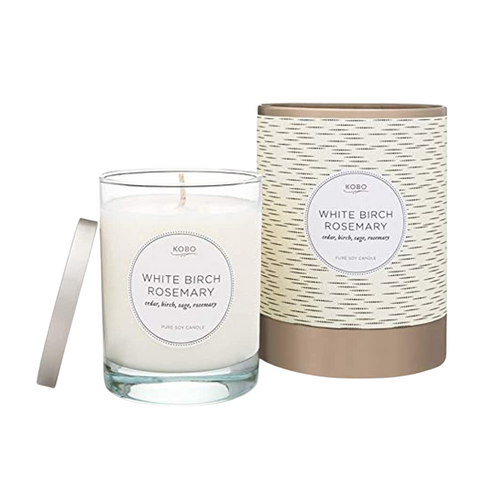 White Birch Rosemary by Kobo Pure Soy Candle 312g