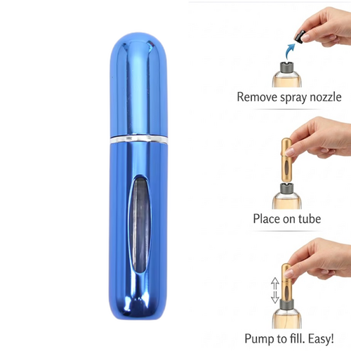 Refillable perfume atomiser in acqua 5ml