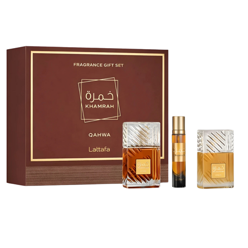 Khamrah Qahwa by Lattafa 3 Piece Set