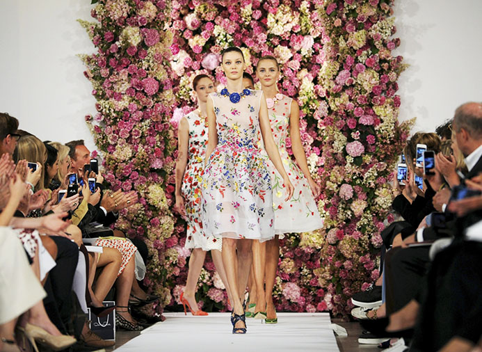Floral Roses on the Runway